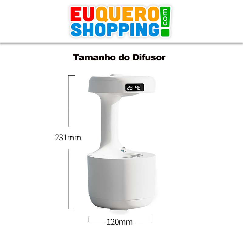 Difusor Anti-gravidade 600ml - Cor Branco