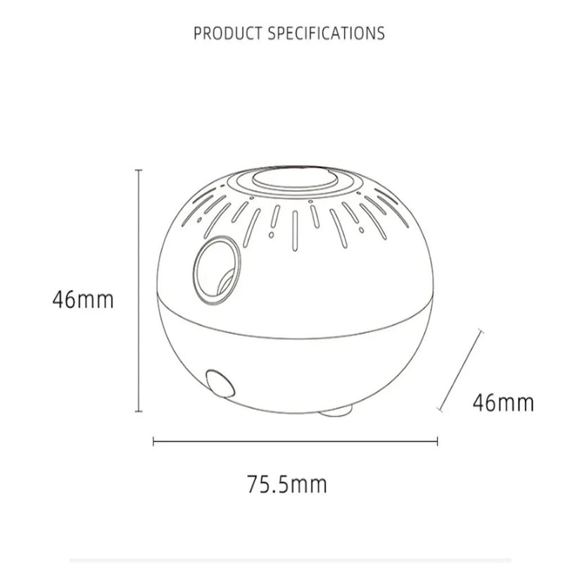 Mini Difusor Portátil - Branco - USB Com Bateria interna - Dura até 24 horas